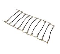 10 x Pedal Board Patch Cables with Right Angled Metal Jack to Jack 150cm Length