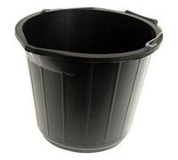 10 X Pegdev - Pdl - Black Builders Buckets, Made In The U.k. - Perfect For Construction, Animal Feed, And More (3 Gallon)