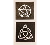 10 x Pentacle & Triquetra stencils Halloween Gothic Wiccan Pagan