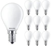 10 X PHILIPS GOLFBALL (G45) LED 4.3w 470lm SES E14 COOL WHITE 4000k LIGHT BULB