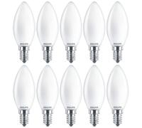 10 X Philips LED Filament Candles 4,3W=40W E14 Matte 470lm 840 Neutral White