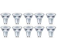 10 x Philips LED Glass 4.6w GU10 50w A+ Spot Light Bulbs Lamp 355lm - Warm White