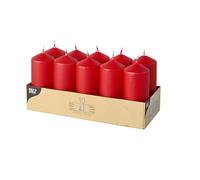 Papstar Candles, Paraffin, Red, 25 cm, 20.2 x 8.1999999999999993 x 9 cm 1 Unit