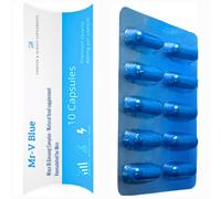 10 x Pills - MR-V Blue high Strength 400mg Natural Supplement for Men - Ginseng & Maca Ultra Strong Fast Acting Male Performance Enhancing