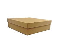 10 X PRESENTATION BOX AND LID 400mm x 400mm X 125mm (BROWN)