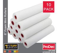 ProDec 10 Pack 6 inch High Density Foam Mini Paint Rollers for a Smooth Finish with Gloss and Satin Paints on Skirting Boards, Window Sills, Panel Doors, Cabinets, Metal and More