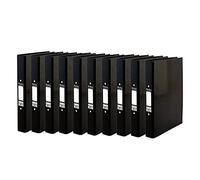 10 x Pukka A4 Glossy 2-Ring Binder File School Work Office 40mm Spine File Organiser (Black)