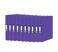 10 x Pukka A4 Glossy 2-Ring Binder File School Work Office 40mm Spine File Organiser (Purple)