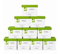10 X Q-Connect Business Storage Archive Boxes With Lid Green/white W327 X D387 X H250mm Easy Assembly
