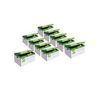 10 x Q-Connect Business Storage Trunks, Stackable Document & Archive Storage Boxes with Hinged Lid, Carry Handles, Green & White, W374 x D540 x H245mm - KF21663