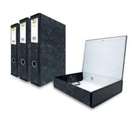 Q-CONNECT Box File Foolscap Cloud Black Pack of 10 KF20012