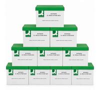 10 X Q-Connect Megastore Archive Storage Boxes Green White Double Wall Corrugated With Lid Extra Large