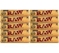 10 x RAW Classic King Size Slim Rolling Papers - Pack of 10 (320 Papers) | Natural Unrefined Rolling Paper for Smooth Smoking Experience Sold by Swiss+