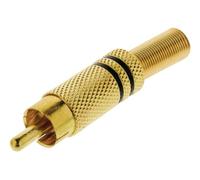 10 x RCA Male Connector Black with Gold Plated Ring