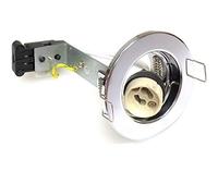 10 x Red Arrow Fixed Polished Chrome GU10 Ceiling Downlights