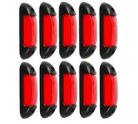 10 x Red Neon Effect LED Side Marker Lights 12V 24V Left Right Rear Side Marker Lights Rubber Frame for Truck Lorry Caravan Camper Trailer