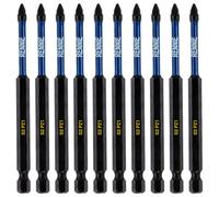 10 x Rennie Tools 100mm Long PZ1 Impact Screwdriver Driver Bits Set