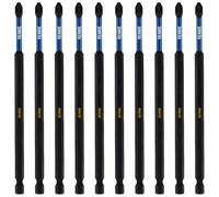 10 x Rennie Tools 150mm Long PH2 Impact Screwdriver Driver Bits Set. Magnetic Phillips No.2 Heavy Duty Impact Driver Bit Set. Extra Long PH2 Bits. Hex Shank. Cross Head. Black Oxide Coating
