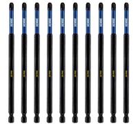 10 x Rennie Tools 150mm Long PH3 Impact Screwdriver Driver Bits Set. Magnetic Phillips No.3 Heavy Duty Impact Driver Bit Set. Extra Long PH3 Bits. Hex Shank. Cross Head