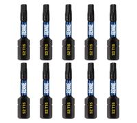 10 x Rennie Tools 32mm Long T15 TX15 Impact Screwdriver Driver Bits Set