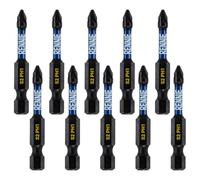10 x Rennie Tools 50mm Long PH1 Impact Screwdriver Driver Bits Set