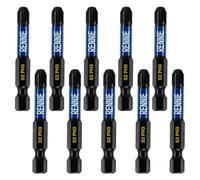 10 x Rennie Tools 50mm Long PH3 Impact Screwdriver Driver Bits Set. Magnetic Phillips No.3 Heavy Duty Impact Driver Bit Set. Long PH3 Bits. Hex Shank. Cross Head