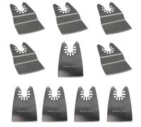10 X Rennie Tools 50mm Mixed Scraper Blades/Oscillating Multitool Blades | For Scraping Cutting Removing Paint Caulk Adhesive Sealant Compatible With Stanley Worx F30 Erbauer Dewalt Multi Tools Etc