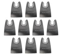 10 X Rennie Tools 50mm Wide Flat Scraper Blades/Oscillating Multitool Blades for Scraping Cutting Removing Paint Caulk Adhesive Sealant Compatible with Dewalt Stanley Worx F30 Erbauer Black & Decker