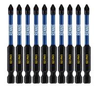 10 x Rennie Tools 75mm Long PH1 Impact Screwdriver Driver Bits Set