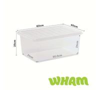 10 x Reusable Storage Box with Lid - Recycled Plastic - Home Office Container