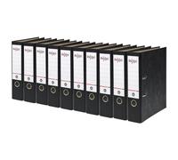10 x Rexel A4 Lever Arch Files, Black, 500 Sheets Capacity, 75 mm Spine Width, Strong & Durable Paper on Board, Ideal for Filing and Archiving at Home, School and The Office, AZ2115547