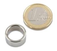 10 x Ring Magnets Ø 16/12,5 x 8 mm Neodymium N42 (Rare Earth) Nickel - Force 950g - 10 pieces - Super Strong Magnetic Rings (NdFeB)