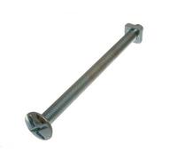 10 x Roofing Bolts Cross Head + Square Nuts ZP ZINC Plated 8MM M8 X 120MM