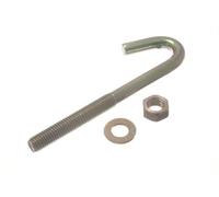 10 x Roofing Hook Bolts + NUT and Washer M8 X 100MM YZP Steel