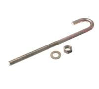 10 x Roofing Hook Bolts + NUT and Washer M8 X 160MM YZP Steel