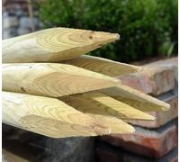10 x Round Wooden Fence Posts Stakes HC4 Pressure Treated F&G Supplies Not Applicable 1.8m tall x 40mm diameter
