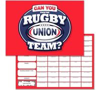 10 x Rugby Union Fundraising Cards - A5 Size Cards + Display Card - 50 Squares with Scratch Off Winner - UK Made and Recylable