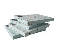 10 x Ruth White Recycled Chip Foam Half Height Yoga Blocks, 2.5cm / 1 inch