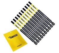 10 x SabreCut SCRH489_10 89mm H4 Hex Magnetic Impact Screwdriver Driver Bits Set Single Ended Heavy Duty