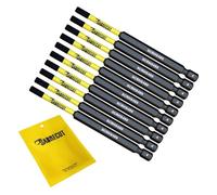 10 x SabreCut SCRHS489_10 89mm Hex (H4) Tamper Proof Security Magnetic Impact Screwdriver Driver Bits Set Single Ended Heavy Duty