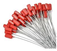 10 x Security Cable Seals Numbered Security Tags Tamper Proof Tags Pull Tight Steel Wire Seals for Truck, Trailers, Cargo, Containers, Vans, Oil Tank, Milk Vehicle (Red, Pack of 10pcs)