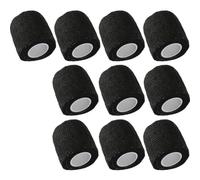 10 X Self Adhesive Cohesive Wrap Bandages Strong Elastic First Aid Tape Skin Color for Wrist Ankle Sport 4.5mx5cm (Black)