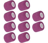 10 X Self Adhesive Cohesive Wrap Bandages Strong Elastic First Aid Tape Skin Color for Wrist Ankle Sport 4.5mx5cm (Purple)