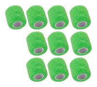 10 X Self Adhesive Cohesive Wrap Bandages Strong Elastic First Aid Tape Skin Color for Wrist Ankle Sport 4.5mx5cm (Grass Green)