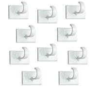 10 x Self Adhesive Cup Hook White