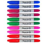 10 x Sharpie Twin Tip Fine & Ultra Fine Point Permanent Marker Pens, Assorted Colours - Loose in Plain Packaging [ASIA IMPORT]