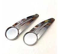 10 x Silver Tone Metal snap Clips with a 16mm cabochon Setting