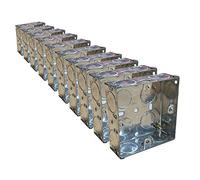 10 x Single Metal Back Box 25mm Flush Wall Pattress / 1 Gang Electrical Sockets