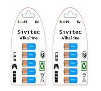 10 x Sivitec 4LR44 4G13 L1325 A544 476A 6v Alkaline batteries