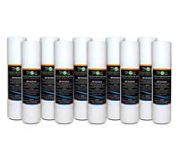 10 x SP10M50 - FilterLogic 10” Slimline Spun Poly Sediment Water Filter 50 Micron fits all standard housings - whole house filters, reverse osmosis systems and aquarium filters, Removes:Sediment, rust